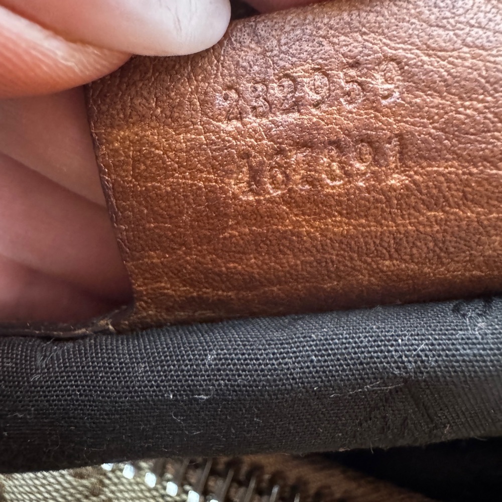 Gucci Tan and Brown Monogram Silver Hardware Shoulder Bag - Picture 11 of 12